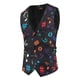 thumbnail image 5 of Ropa de calle, chalecos estampados, vestido de hombre a la moda Steampunk, traje de un solo pecho, chaleco informal de negocios ajustado, Kamizelka Meska 4XL, 5 of 5
