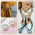 thumbnail image 5 of Scarf Ring Clips, Shirt Clips for Women Clothing, Corner Knotted Button for Women,T-shirt Clips Ties Clips Clothes Clips, Fashion Metal Round Circle Shirt Clip Buckle, 5 of 9