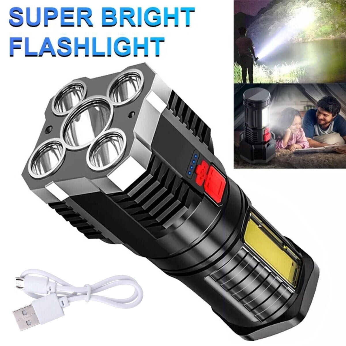 Super Bright 999000000 LM LED Torch Tactical Flashlight Lantern Rechargeable US