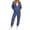 Blue, variant on Womens 2 Piece Outfits Hooded Zip Up Jacket Baggy Jogger Pants Casual Tracksuit Workout Matching Sets Travel Athleisure Clothes