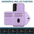thumbnail image 6 of Envelope Design for Samsung S22 Case RFID Blocking Wallet Card Holder Leather PU Flip Cover Folio Lanyard Crossbody Strap Women Girl Magnetic Clasp Kickstand for Samsung Galaxy S22, Purple, 6 of 10