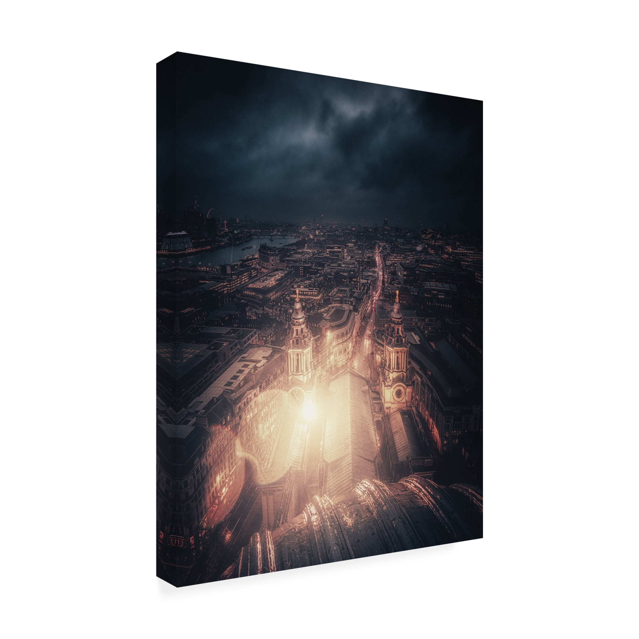 Canvas Wall Art - David George 'A Light In Darkness' Wall Art for Living Room, Bedroom, or Office Décor by Trademark Fine Art - 18 x 24 Inches