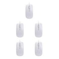 thumbnail image 3 of Transemion Mouse Wired Optical Computer Mouses Skin Touch Computers Fitting Laptop Gift Networking Keyboards Table Study White 5Set, 3 of 6