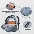thumbnail image 7 of WATERFLY Unisex 12L Small Drawstring Lightweight Travel Hiking Backpack Daypack,Blue, 7 of 7