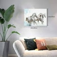 thumbnail image 2 of Balery Running White Horses Pattern Canvas Decorative Picture – 30x40in Premium Wall Art, Modern Canvas Print for Home Decor（Horizontal）, 2 of 6
