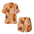 thumbnail image 5 of Lsque Hippie Ditsy Floral Women's Short-Sleeved Pajama Set - 2 Piece Soft and Lightweight Sleepwear Set-Large, 5 of 9