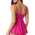thumbnail image 2 of Contours Diamond Wrap Underwire Tankini Top Swimsuit, 2 of 5