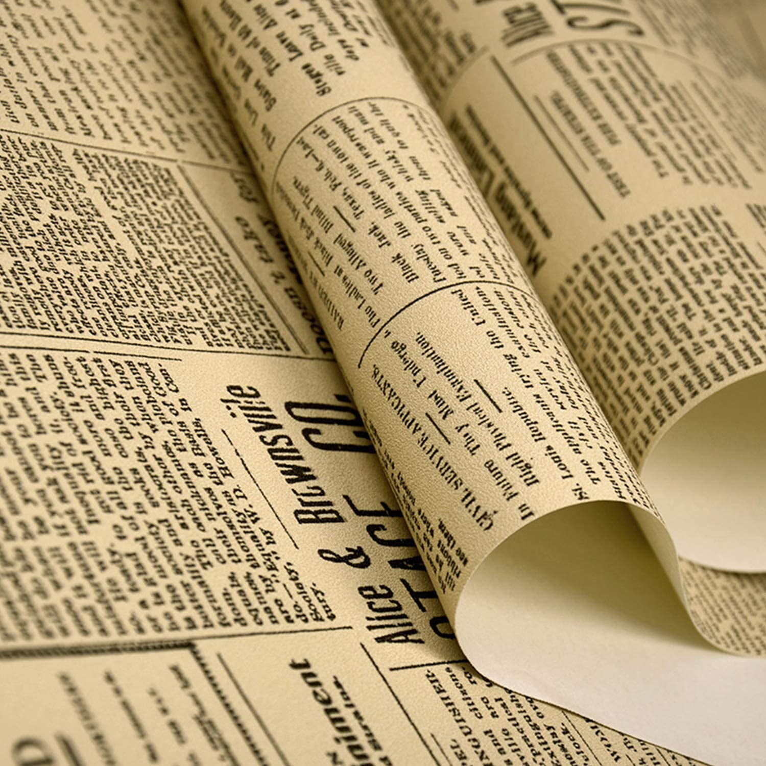 3d Wallpaper Waterproof Vintage Letter Newspaper Wallpaper For Clothing Store Bar Cafe Wallpaper Background Restaurant Decor 9x394 Inch Yellow Walmart Canada