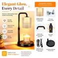 thumbnail image 3 of Asoricing Candle Warmer Lamp, Timer Dimmer Adjustable Height for New Home Bedroom, Vintage Home Decor for Scented Jar, Black, 3 of 7