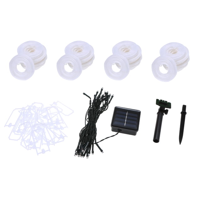 Cadena de lámpara Irfora 8 metros / 26.2 pies 40 LED Energía solar Hada Cadena Linterna Luz Lámpara de césped con brillo constante y flash 2 modos de iluminación Flexible Twistable Bendable IP44 Resis Irfora Cadena de lámpara