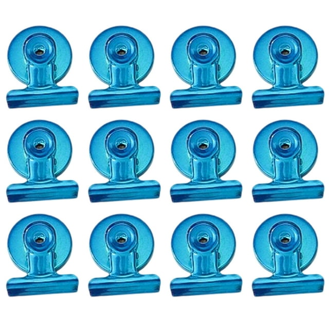 12 pack Fridge Magnets Refrigerator Magnets Magnetic Clips Heavy Duty Detailed List Display Paper Fasteners on Home& Office& Teaching