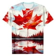 thumbnail image 2 of Wxolcjlv Men's T-Shirts Canada Day 3D Printed Oversized Short Sleeve Tee Tops Summer Fashion Casual Comfortable T Shirts, 2 of 4