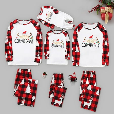

LEEy-world Christmas Pajamas Christmas Family Pajamas Holiday Christma Pajama Family Matching Pjs Set Cute Sleepwear Elk Xmas Jammies For Couples Youth