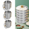 thumbnail image 4 of Wildnix 5-Tier Steamer Cooker, Stainless Steel, 1.32 Gal Bottom Pan, Even Heating, Large Capacity for Family Cooking, Retains Nutrients, Stylish Design, 4 of 6