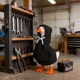 thumbnail image 3 of WKSCLPAI Desk Goose Outfits 7 Inch Magnetic Desk Goose Black Hoodie Outfit - Mini Tabletop Goose Statue Costume & Porch/Table Decoration, Black, 3 of 7