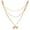 Gold, variant on Cute Necklace for Women Jewelry for Women Women's Layered Necklace Stackable Elegant Clamp Chain Bowknot Pendant Jewelry