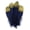 Navy Blue and Gold, variant on Metallic Tipped Goose Pallet Feather - Black and Silver