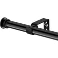 thumbnail image 1 of shiyou-Standard Decorative Window Curtain Rods 30 to 45 Inch,5/8 Inch Diameter Small Curtain Rod Set, Heavy Duty Drapery Rods with Brackets-Black, 1 of 4