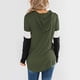 thumbnail image 4 of Sudadera con capucha para mujer, manga larga, bloques de color, sudadera con capucha informal suave para uso diario OD Green XL, 4 of 6