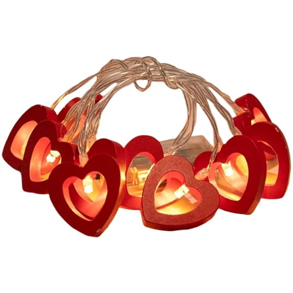 LED Light String Fairy Heart Garland Lamp for Bedroom Garden Birthday Valentine's Day Wedding Party Decoration