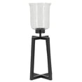 thumbnail image 3 of A&B Home Glass Candleholder with Black Metal Base 9" x 9" x 23.2", 3 of 8