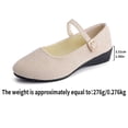 thumbnail image 4 of Women's Casual Loafers, Soft Soled Wedge Heel Shoes, Versatile Mary Janes, Comfortable Pain-Free Fit, Adjustable Buckle, Indoor Outdoor Fashion, Everyday Wear Beige C, 4 of 9