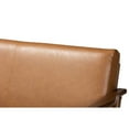 thumbnail image 5 of Baxton Studio Bianca Mid-Century Modern Walnut Brown Finished Wood and Tan Faux Leather Effect Loveseat, 5 of 7