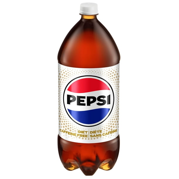 Boisson gazeuse Pepsi diète sans caféine, 2L, 1 bouteille 2L
