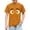 Orange, variant on Red Boys 100% Cotton Funny Cartoon Face T-Shirt Soft Breathable Crewneck Short Sleeve Graphic Tee Vibrant Casual Top for Kids Sizes 4-12,Size 7 T