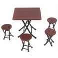 thumbnail image 1 of PENGXIANG 1 12 Mini-Table Pliante et Chaise de Maison de Poupée avec 4 Modèles de Tabouret, 1 of 7