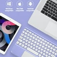 thumbnail image 3 of Clavier Portable Sans Fil Bluetooth Mouse Ensemble pour Android Ios Windows Téléphone Tablette Vert 7 Pouces, 3 of 5