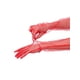 thumbnail image 4 of GUANTES LARGOS DE TUL INSPIRADOS EN CHIC PARA MUJERES, GUANTES TRANSPARENTES DE DEDO COMPLETO PARA NOCHE DE BODA, ROJO M, 4 of 6