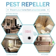 Ultrasonic Pest Repeller Plug in New 2019 Pest Repellent, Power Saving, Home Indoor and Outdoor Use, Pest Reject 2Pack Rat Repellent, Mice Repellent, Mosquitos, Roachs, Spiders, Bed Bugs, Fleas