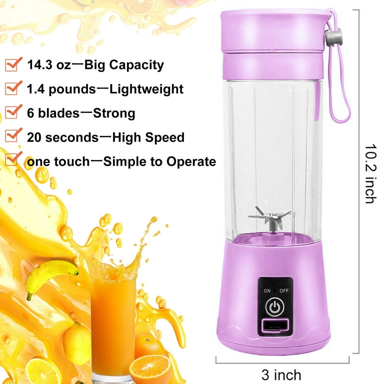 Portable Blender, Personal Size Blender Smoothies and Shakes, Mini