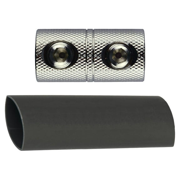 Audiopipe IS020 Pipeman's Installation Solution 0 Gauge Coupler - Nickle Plated Finish With Set Screw