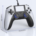 thumbnail image 2 of Peggybuy Wired Game Controller Dual Vibration/6 Axis Gyro USB Game Gamepad Macro Programming Button with 3.5mm Jack for PS5 PS5 Slim PC, 2 of 9