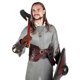 thumbnail image 2 of Cinturón retro, armadura medieval de cuero de PU, cinturón ancho ajustable, cinturón con tachuelas para hombres y mujeres, accesorio de disfraz de cosplay, marrón, 2 of 4