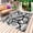 Gray, variant on Brown Geometric Outdoor Rug 3x5 Ft - Reversible Patio Rug Outdoor Camping Rugs, Vintage Black White Striped Abstract Art Indoor Outdoor Area Rugs, Non-Slip Outdoor Carpet Runner for Deck/Porch