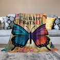 thumbnail image 2 of Shiartex Butterfly Ideal Comfy Throw Blanket for All Seasons - Lightweight Anti-Pilling Flannel Blanket for Bed, Sofa, and Outdoor Use 60x80in, 2 of 6