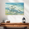 thumbnail image 2 of Elephant Stock Surfside Sandpipers Wall Art - Horizontal Canvas Wall Art - Living Room Wall Decor - Animal Canvas - Yellow And Blue Decor By Paul Brent - 24" x 16", 2 of 8