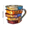 thumbnail image 3 of DGLQMYX 3D Book Stack Coffee Mugs,Painted Book Mug, Novelty 3d Painted Books Coffee Mug, Unique Books Stack Coffee Cup, Collection Gifts for Book Lovers, 3 of 9