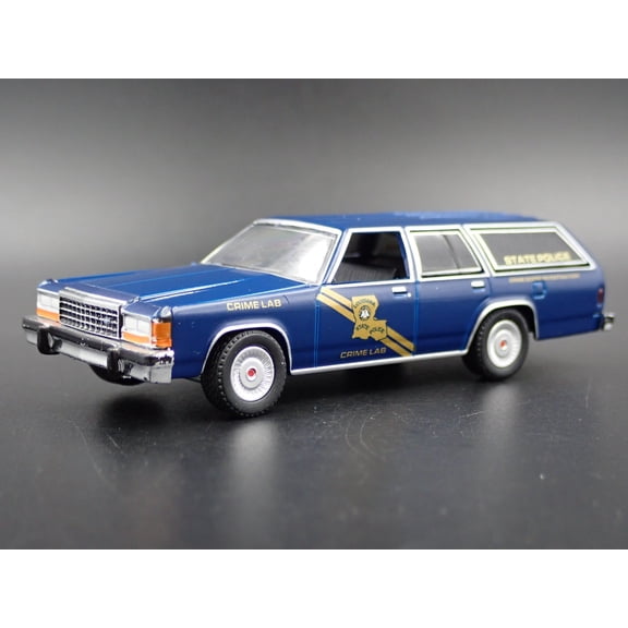 Open Box 1987 87 FORD LTD CROWN VIC WAGON LOUISIANA STATE POLICE CSI 1:64 SCALE MODEL CAR