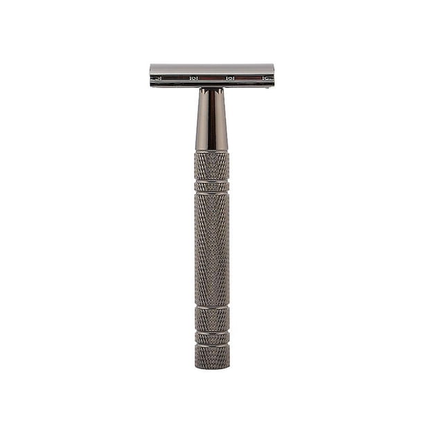 Maquinilla de afeitar de seguridad de doble filo, mango largo, maquinillas de afeitar reemplazables, para hombres, maquinilla de afeitar clásica, afeitadoras manuales de Metal reutilizables,