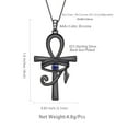 thumbnail image 6 of 925 Sterling Silver Mens Ankh Cross Necklace Eye of Horus Pendant Charm Symbol of Protection Jewelry Hipunk, 6 of 8