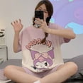 thumbnail image 1 of Spring/Summer Women's Pajamas Thin Short Sleeves Cute Kuromi Princess Style Summer Home Wear, 1 of 4