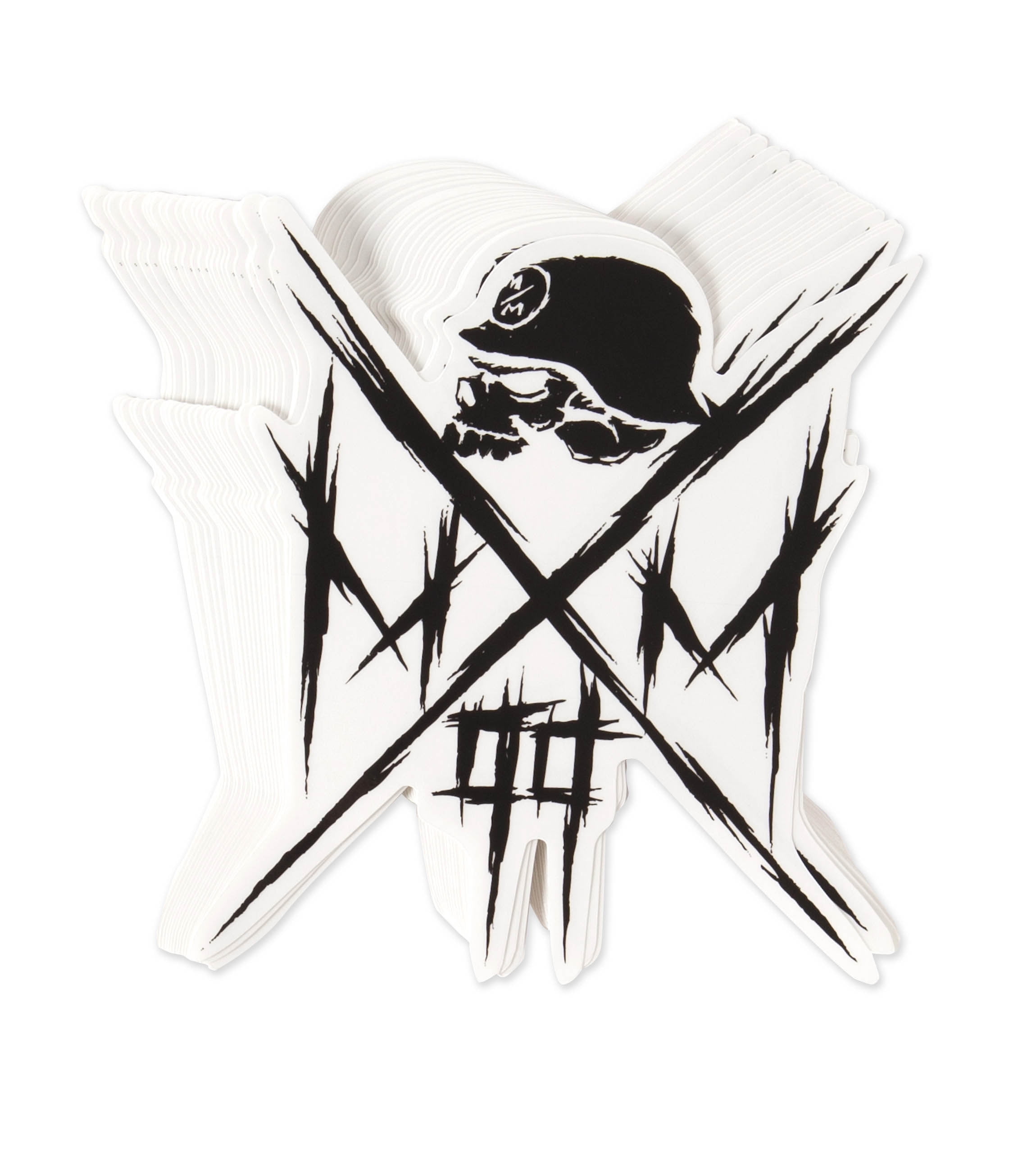 METAL MULISHA Antique Logo Skull Skate Sticker 6.5" motocross skateboard decal 
