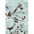thumbnail image 2 of Stimson, Diane 13x18 Black Ornate Wood Framed with Double Matting Museum Art Print Titled - Bird Branches B, 2 of 4