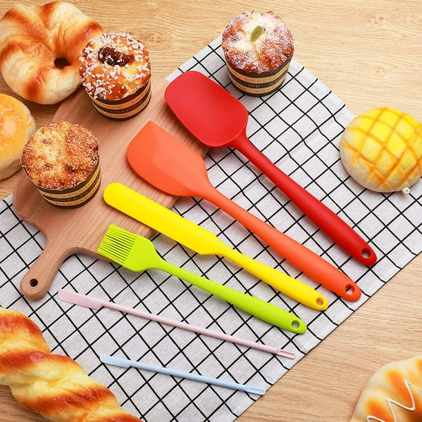 6 pièces ensemble de spatule en silicone spatules de cuisine