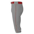 thumbnail image 3 of A4 Baseball Knicker Pant For Men in Gray/Cardinal | N6003, 3 of 5