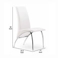 thumbnail image 5 of Roan 17 Inch Accent Chair, Chrome Legs, Sleek Crisp White Vegan Leather- Saltoro Sherpi, 5 of 5